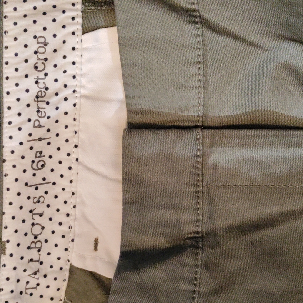 ✨ 🆕 Talbots women's size 6P green crop pants - Picture 4 of 4
